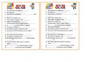 English Worksheet: UK quiz