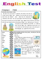 English Worksheet: Full-term test