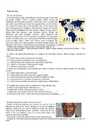 English Worksheet: We are all africans