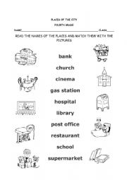 English Worksheet: Places in the city