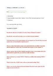 English Worksheet: speaking toefl