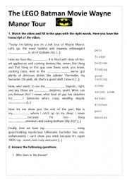 English Worksheet: Fill in the gaps Batman