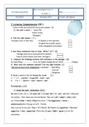 English Worksheet: 9th form