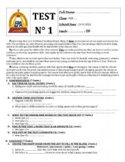 TEST 1 COMMON CORE TEXTBOOK  SOLUTIONS PRE-INTERMEDIATE