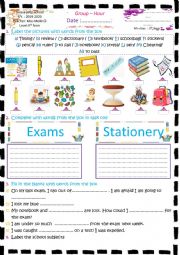 English Worksheet: 9th form consolidation