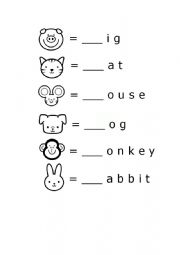 English Worksheet: Animals