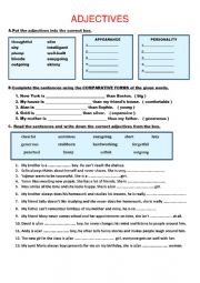 English Worksheet: ADJECTIVES