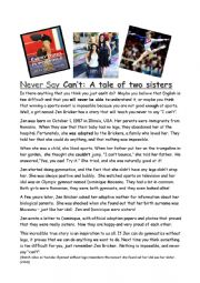 Never Say Cant: a Tale of Two Sisters