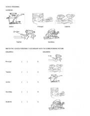 English Worksheet: SCHOOL PERSONNEL