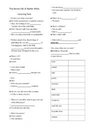 English Worksheet: The Secret Life of Walter Mitty