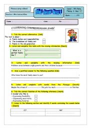 9 th form test 1