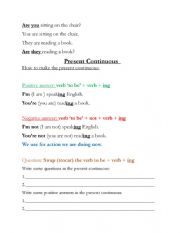 English Worksheet: Present Continuous