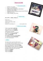 English Worksheet: Less Than Perfect by Pink
