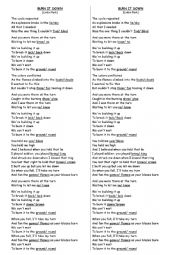 English Worksheet: Song Activity - Burn it down
