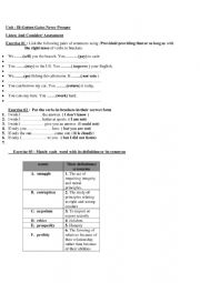 English Worksheet: Assessment