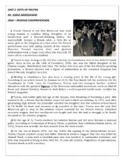 English Worksheet: Gifts of Youth - Reading Comprehension 