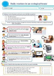 English Worksheet: Daily Routines