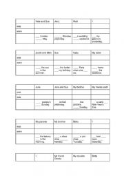 English Worksheet: Past simple prepositions