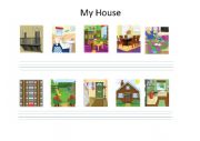 English Worksheet: My House - words writing