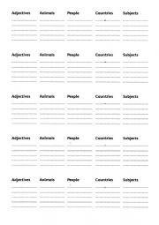 English Worksheet: Game