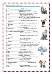 Simple present tense vs present cont