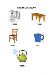 English Worksheet: kitchen vocabulary