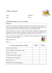 English Worksheet: an English test 