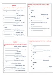 English Worksheet: How much or How many 