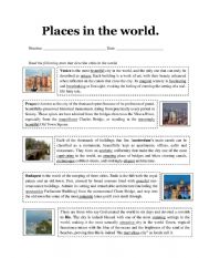 Reading comprehension: places