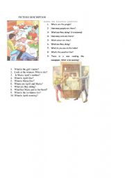 English Worksheet: PICTURE DESCRIPTION