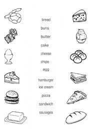 English Worksheet: Food