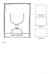 English Worksheet: Draw a face