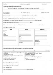 English Worksheet: review 2nd form  Art