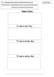 English Worksheet: Kippers Diary