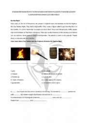 English Worksheet: Bonfire Night
