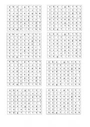 English Worksheet: ordinal numbers wordsearch