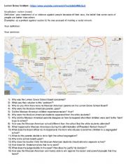 English Worksheet: Lemon Grove Incident Viewing Guide