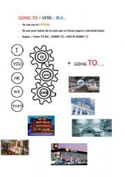 English Worksheet: EXCERCISE GOING TO