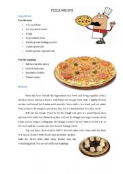 English Worksheet: Pizza recipe