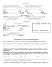 English Worksheet: Comparatives and Superlatives