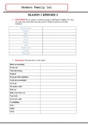 English Worksheet: Modern Familiy