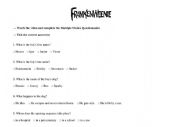 English Worksheet: Frankenweenie 1984 Quiz