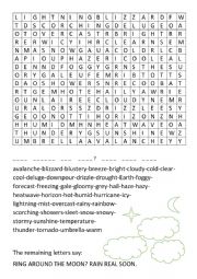 English Worksheet: WORDSEARCH: WEATHER