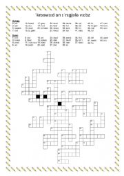 English Worksheet: Crossword on irregular verbs (Phonetics)