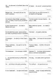 English Worksheet: Board game the active and passive voice