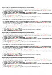 English Worksheet: Activity 