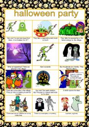 English Worksheet: Halloween party