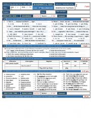 English Worksheet: DIAGNOSTIC TEST