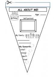 English Worksheet: All About me!