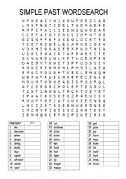 SIMPLE PAST WORDSEARCH 2